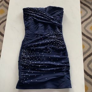 Royal blue evening dress